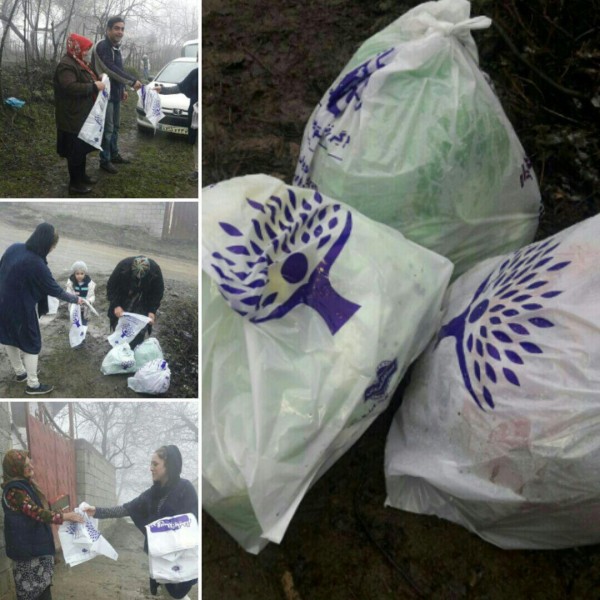  توزیع کیسه زباله های کمپین #طبیعت_پاک در رامسر، ییلاق جیرکوه، نرسیده به جواهرده/ مازندران سیده کوثر